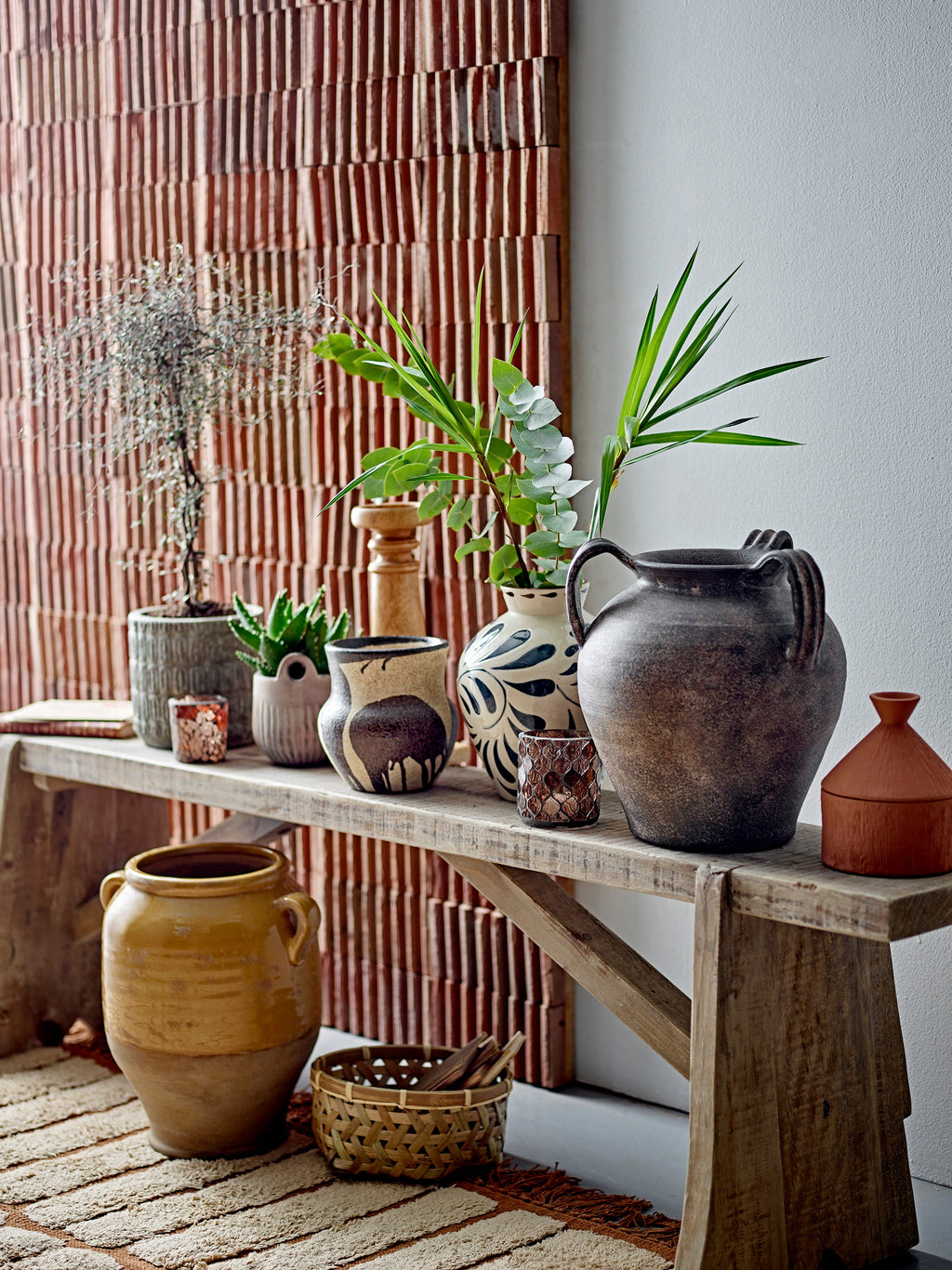 Benas - Cache-Pot Déco - Gris - Ciment