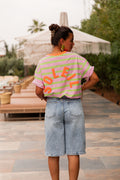 SOLEIL Orange - T-Shirt Rayé