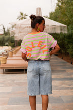 SOLEIL Orange - T-Shirt Rayé