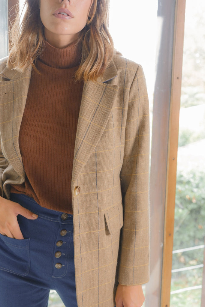 Sous-Pull Charlie - Marron - Plume Paris - The Bradery