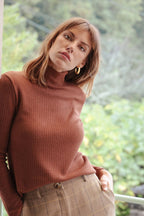 Sous-Pull Charlie - Marron - Plume Paris - The Bradery