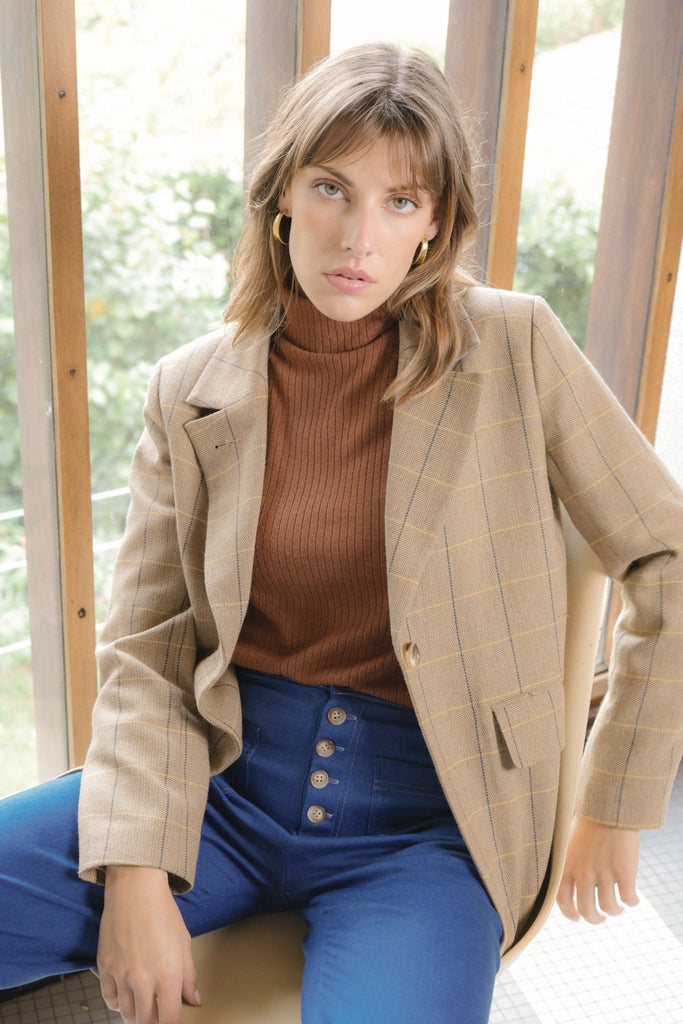 Sous-Pull Charlie - Marron - Plume Paris - The Bradery