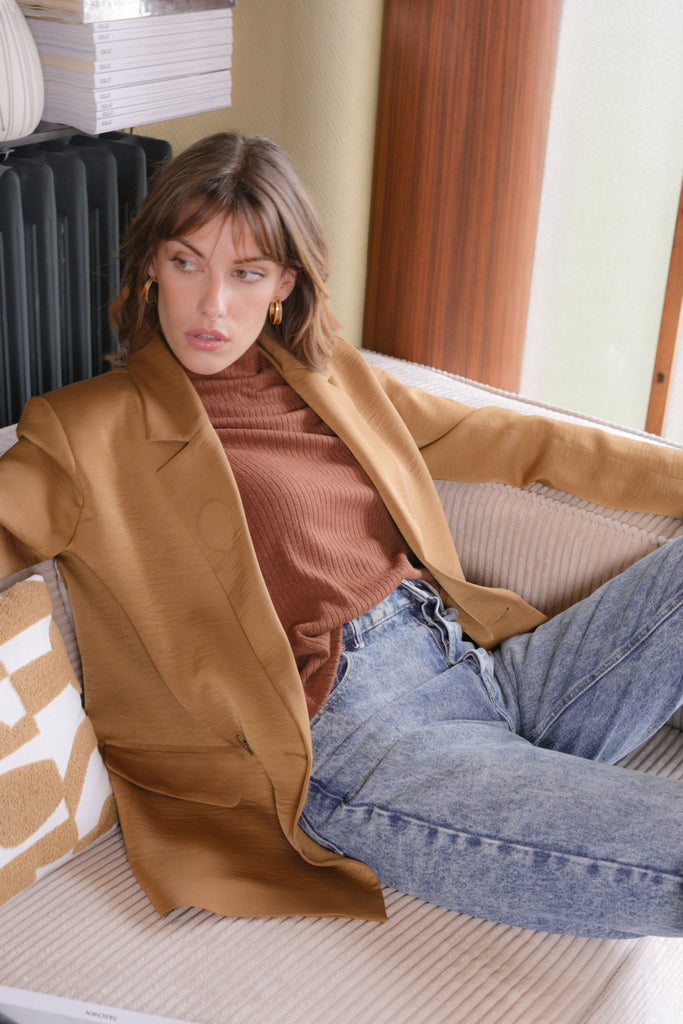 Sous-Pull Charlie - Marron - Plume Paris - The Bradery
