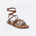 White Sun - Spartiate Tresmeur - Camel, Léopard Et Python - Femme