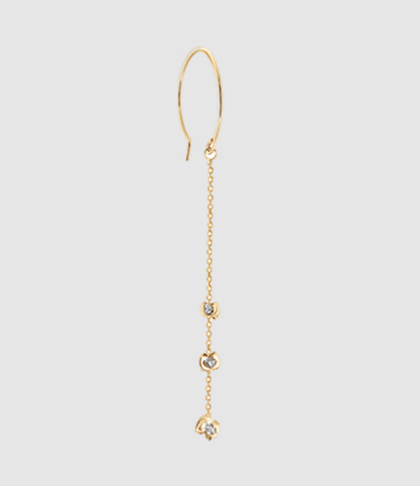 Lsonge - Boucle D'Oreille Sublime 3 Pépites Émail Or (Vendue À L'Unité) - Femme
