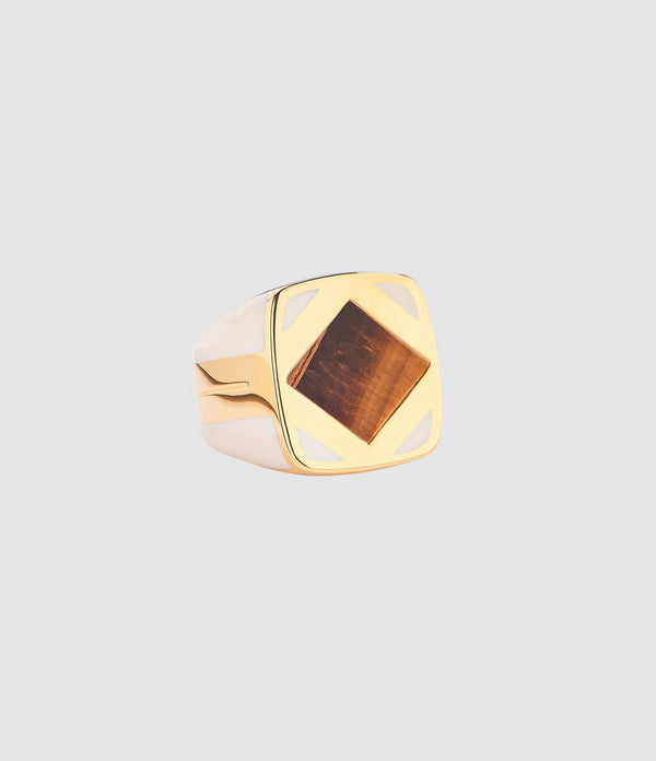 Aurelie Bidermann - Bague Ambora Œil De Tigre - Femme