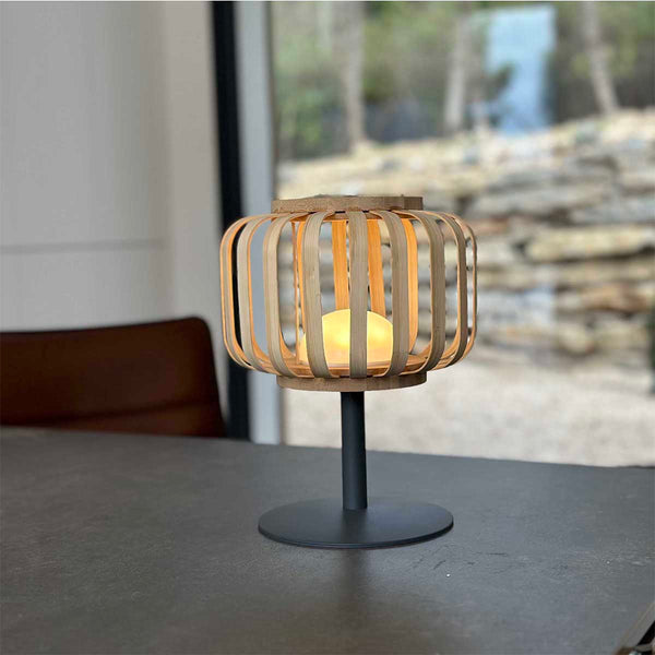 Standy Bambou - Lampe De Table Sans Fil - Bambou - Beige