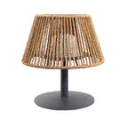 Raffy - Lampe De Table Sans Fil - Rotin - Beige