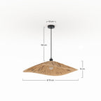 stellaire suspension raphia couleur naturelle 75 cm