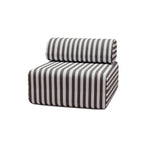 Fauteuil Modulable - Tissu Extérieur À Rayures - Blanc Et Gris Anthracite