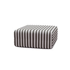 Pouf Modulable - Tissu Extérieur À Rayures - Blanc Et Gris Anthracite