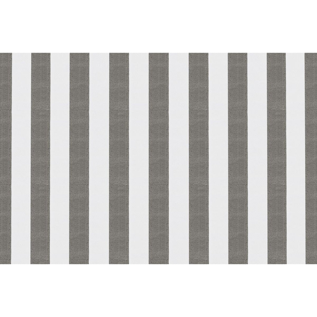 Méridienne Modulable - Tissu Extérieur À Rayures - Blanc Et Gris Anthracite