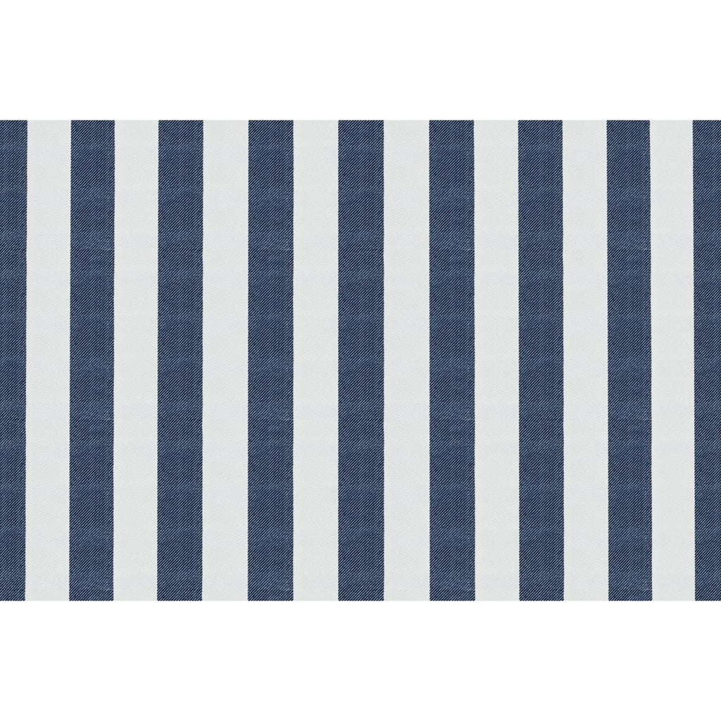 Méridienne Modulable - Tissu Extérieur À Rayures - Blanc Et Bleu Foncé