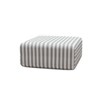 Pouf Modulable - Tissu Extérieur À Rayures - Blanc Et Gris