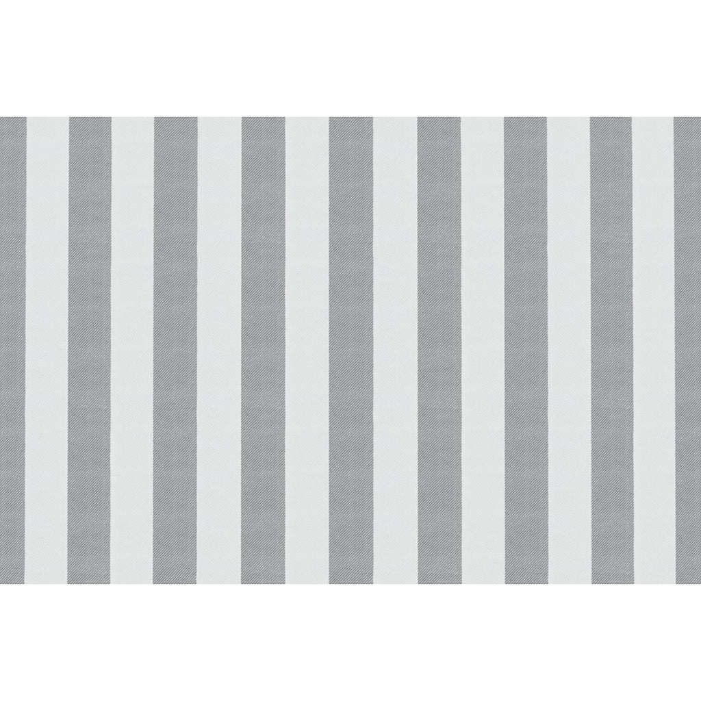 Canapé 2 Places Modulable - Tissu Extérieur À Rayures - Blanc Et Gris