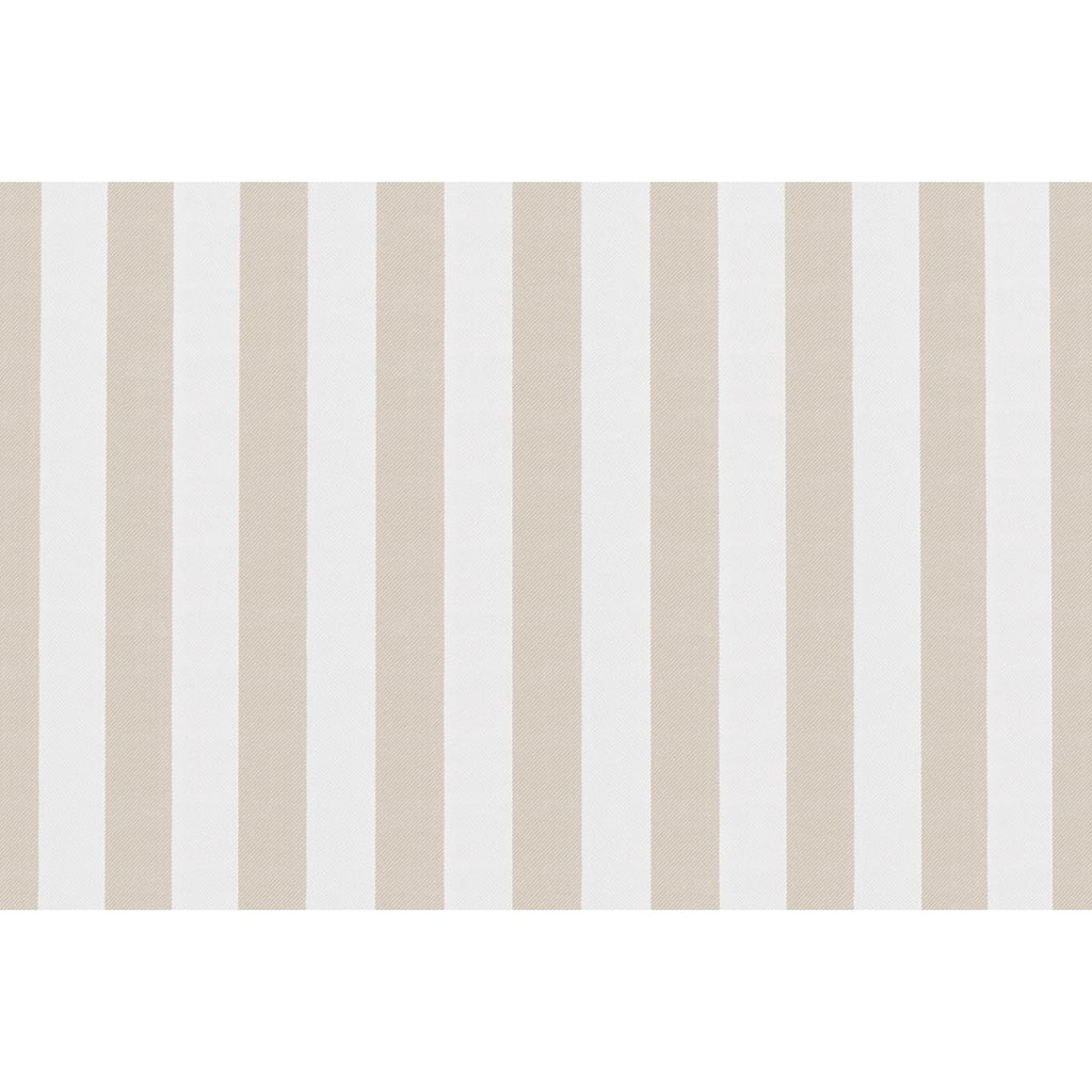 Pouf Modulable - Tissu Extérieur À Rayures - Blanc Et Beige