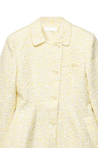 Robe Courte Trapèze Structurée Jaune