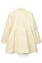 Robe Courte Trapèze Structurée Jaune