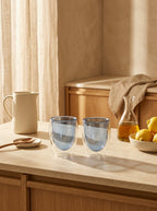 Monterey - Set De 2 Verres À Double Paroi - Bleu - Verre Borosilicate - 250ml
