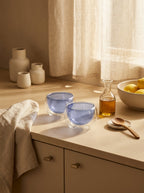 Monterey - Set De 2 Bols - Bleu - Verre Borosilicate - 180ml