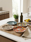 Pechino - Set De 4 Assiettes À Dessert Décorées - Céramique
