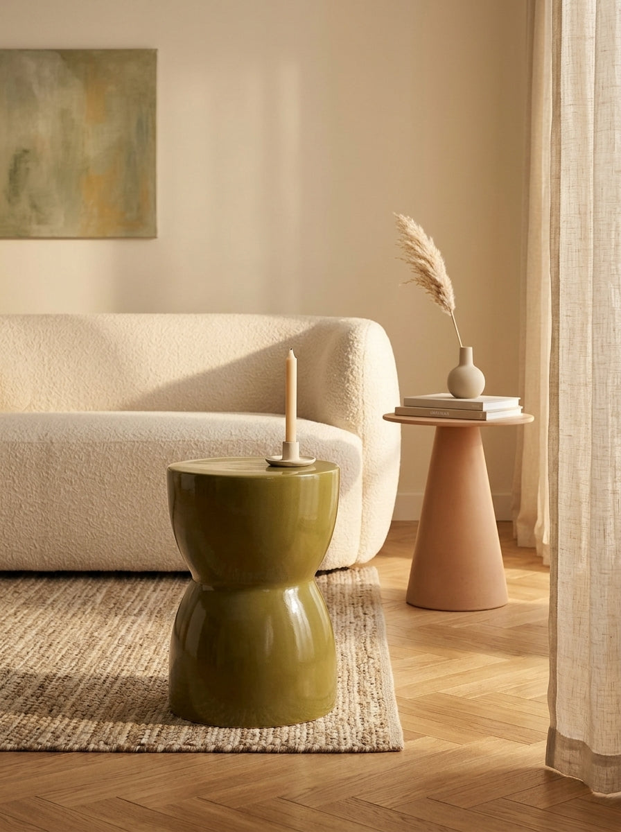 Samarcanda - Tabouret - Verte - Céramique