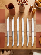 Aladin - Set 6 Couteaux Steak - Acier Inoxydable - Inox