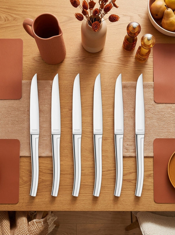 Aladin - Set 6 Couteaux Steak - Acier Inoxydable - Inox