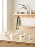 Olimpia - Set De 6 Verres À Anneau - Verre Borosilicate - 350ml