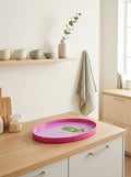 Mykonos - Plateau Oval Vide-poche Flamant Rose - PVC