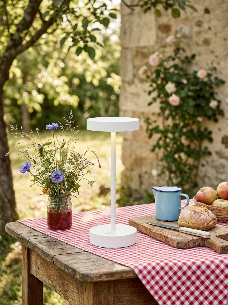 Sandy Mini - Lampe De Table Sans Fil - Aluminium - Blanc