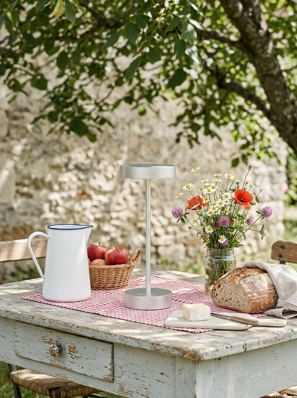Sandy Mini - Lampe De Table Sans Fil - Aluminium - Argent