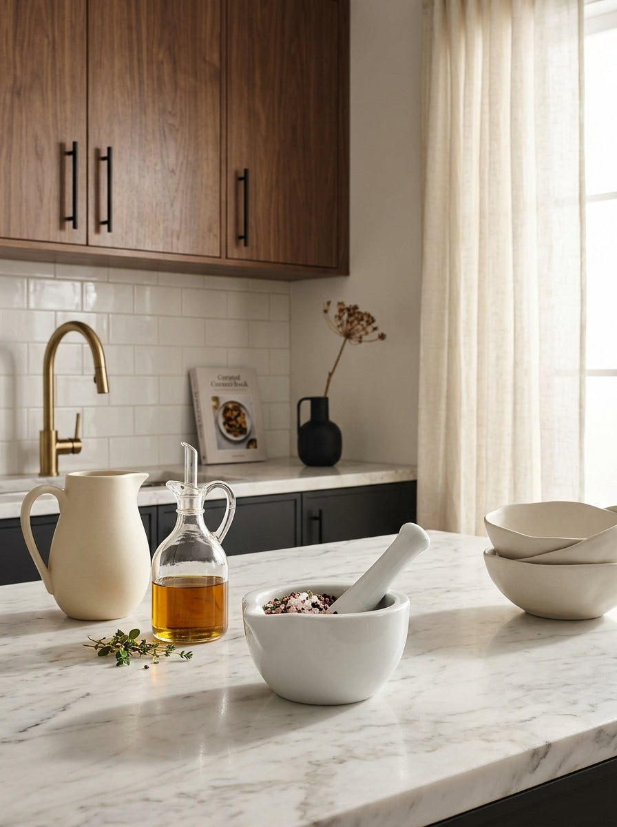 Macino - Mortier - Porcelaine - Blanc