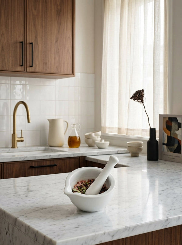Macino - Mortier - Porcelaine - Blanc