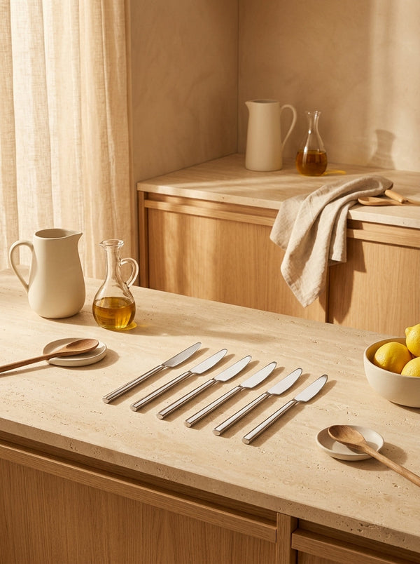 Terno - Set De 6 Couteaux À Dessert - Inox - Argent