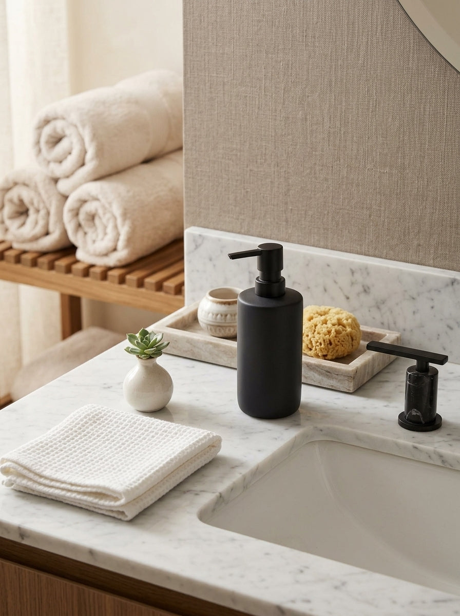 Fain - Distributeur De Savon - Porcelaine - Noir