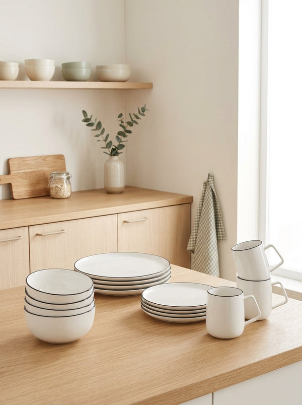 Studio Base - Service 16 Pièces - Porcelaine - Blanc