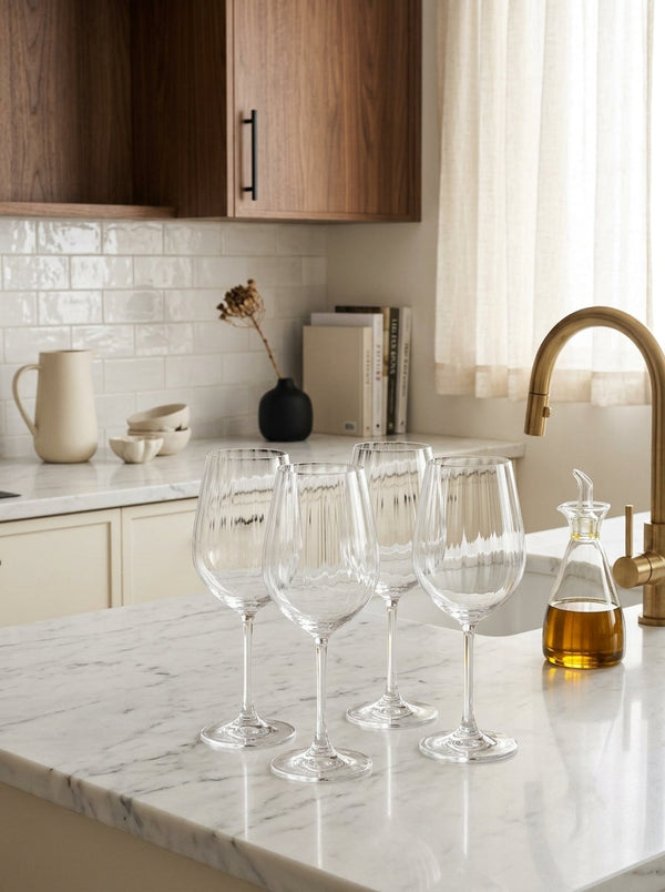 Saga - Set De 4 Verres À Vin - Crystalline Glass - Transparent