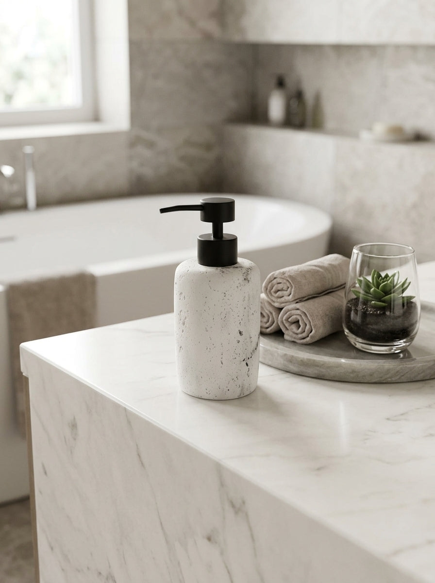 Suds - Distributeur De Savon Marble - Polyrésine - Blanc