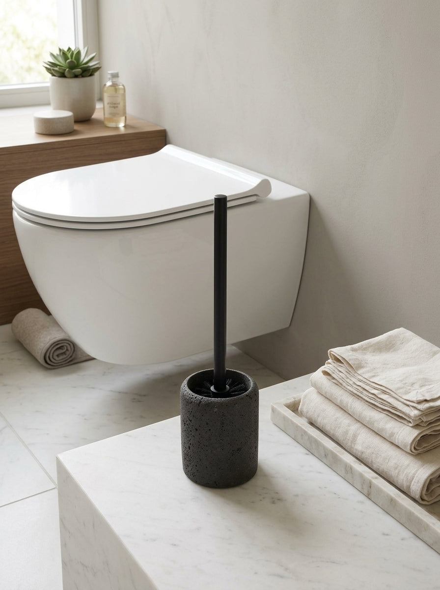 Suds - Brosse Wc Avec Support Antracite - Polyrésine - Gris