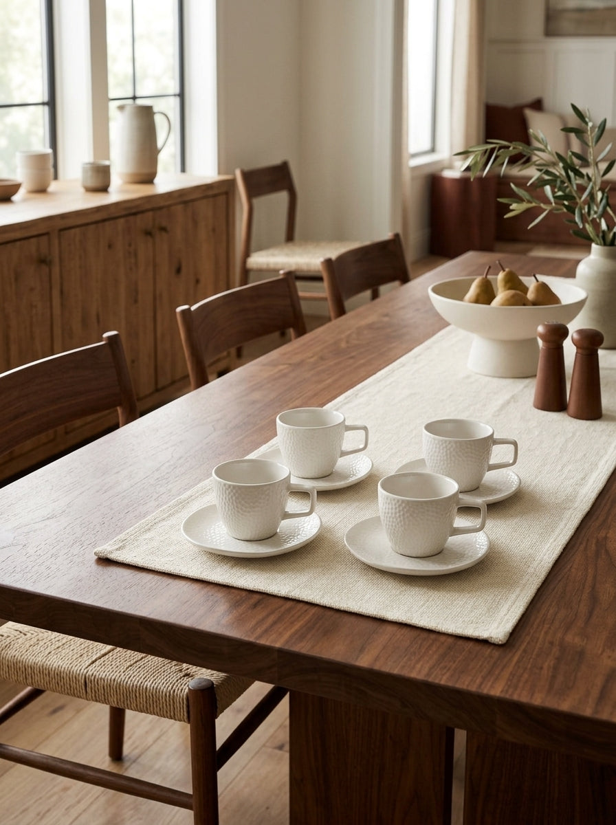 Mielo - Set De 4 Tasses À Moka - Grès - Blanc
