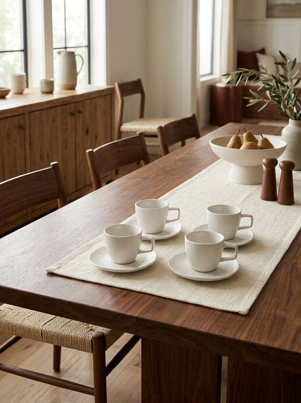 Mielo - Set De 4 Tasses À Moka - Grès - Blanc