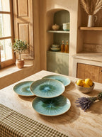 Eclipse - Set De 4 Assiettes Plates - Grès - Turquoise