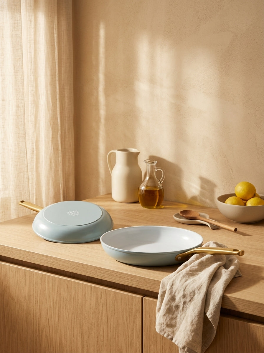 Greenpan Padova Lot De 2 Poêles 20+28Cm Bleu Ciel