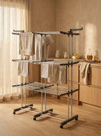 Étendoir À Linge Extra Xxl - 38M - 3 Niveaux - Gris