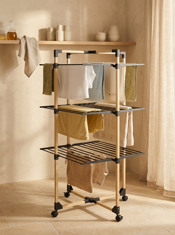 Étendoir À Linge Tour Willis - 30M - Bois