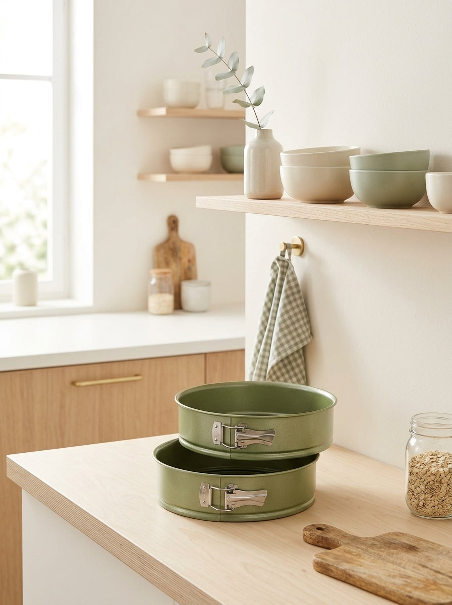 Zenker - Lot De 2 Moules À Gâteaux 26/26 Cm En Acier Zenker Green Vision - Vert