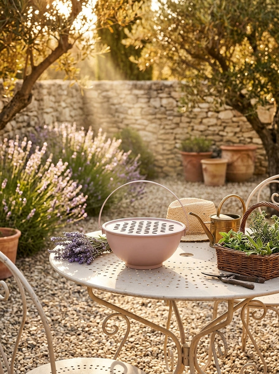 Austin - Support Spirale Antimoustiques Table Et Sol Avec Tige Magnétique - Rose - Métal