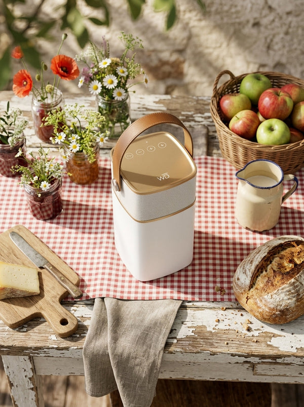 Milano - Enceinte Bluetooth Avec Lumière LED - Or
