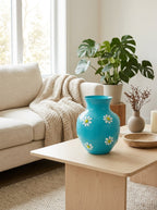 Monterey - Vase Avec Décorations Extérieures - Bleu Clair - Verre Borosilicate
